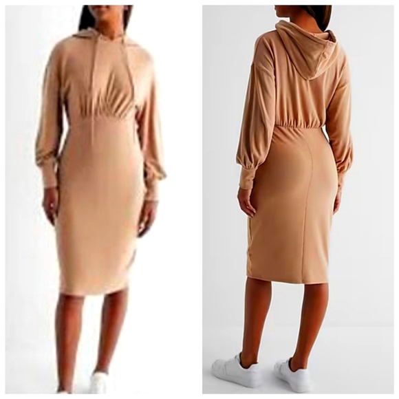 Express Dresses & Skirts - Express Camel Hooded Dress